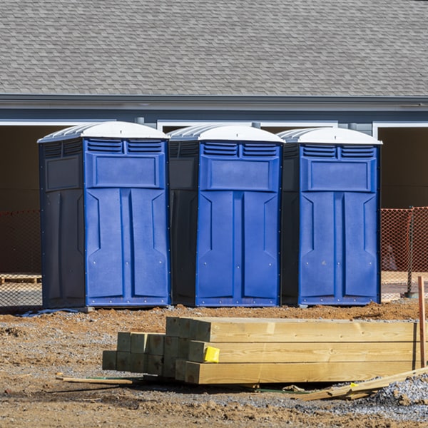 how often are the portable toilets cleaned and serviced during a rental period in Robinette